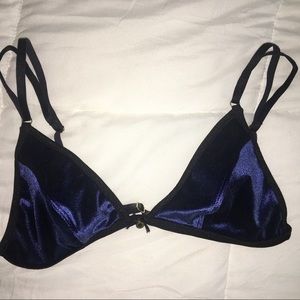 Velvet Gooseberry triangle bralette